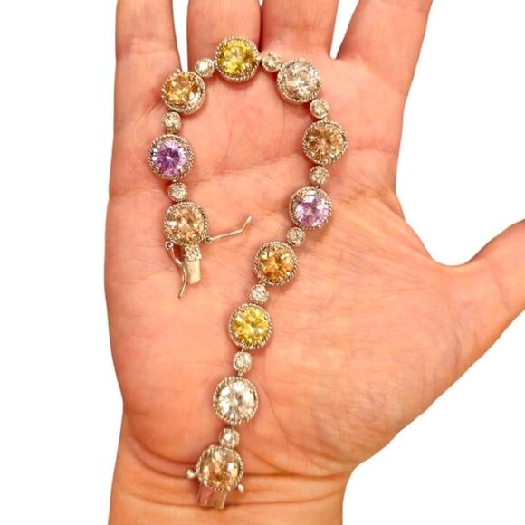 Sparkling Colorful Gemstone Bracelet - Picture 4 of 11